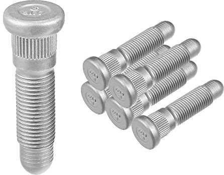 X AUTOHAUX 6 pcs Goujons de Roue Longs Dentelés M14x1,5 Goujon Multi-Usage 11588810 pour Chevrolet Silverado 3500 HD 2007-2010 Ton Argenté