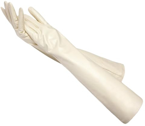 HEAITHpool 50 cm Lange Lederhandschuhe Damen Lederhandschuhe Warme Damen Winterhandschuhe Einfache Damenhandschuhe