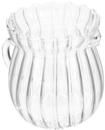 PRETYZOOM Pot à Crème Transparent Pichet à Lait Verre Fourniture De Lait Pour Maison Ou Café