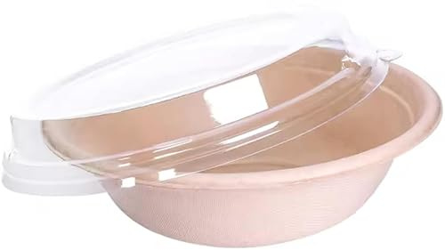 Whitedrop Disposable Paper Bowls | Brown Paper Salad Bowl with Lid | Ideal as Fruit Bowl | Eco-Friendly Disposable Bowls for Takeaway, Parties, and Meal Prep (Pack of 50)| 500ml