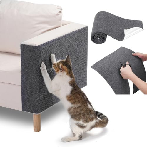 Uross 250cmx40cm Selbstklebend Kratzmatte Katze, DIY Kratzbrett Katzen Wand, Kratzschutz Sofa Katze, Kratzbrett Katzen kratzschutz, Katzenkratzmatte, AntiKratz Tape für Katzenständer, Katzenturm