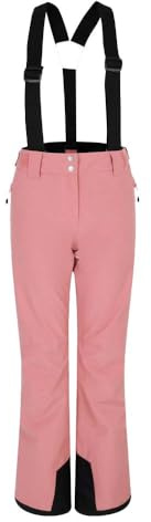 Dare 2b Womens Diminish Waterproof Ski Salopettes Pants, Scrim Lined & Adjustable Waist & Hem - Perfect for Winter Outdoors & Snow Sports Dusty Rose