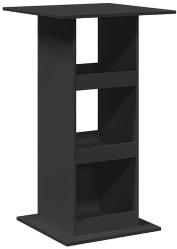 vidaXL Barbord med förvaring svart 60x60x102 cm konstruerat trä, bord, höga bord, köksbord, högt bord, matbord, bistrobord, bistro bord