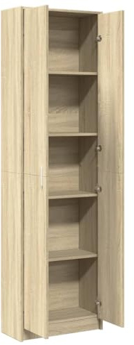 vidaXL Garderobenschrank Sonoma-Eiche 55x25x189 cm Holzwerkstoff, Flurmöbel, Schrank Flur, Möbel Eingangsbereich, Möbel Flur, Schrank Eingangsbereich