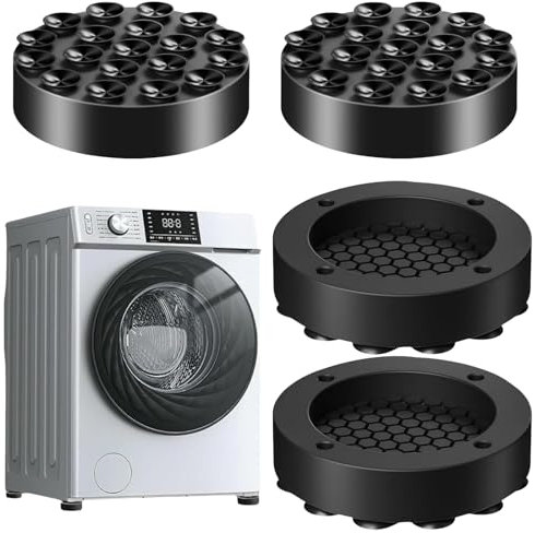 Tapis Anti-vibration pour Machine à Laver, 4pcs Pied Anti Vibration Machine a Laver,Patins Anti Vibration Lave Linge,Patin Caoutchouc Antibruit Pied Machine a Laver,Tampons À Pied Machine À Laver