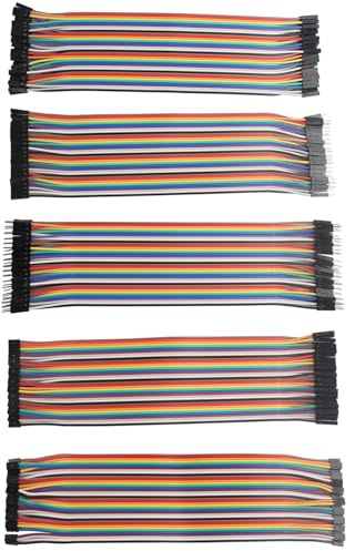 ZDE 200PCS 20cm 7.87inch Breadboard Jumper Wires Dupont Wires Female to Female, Male to Female, Male to Male, 2.0mm to 2.54mm, 2.0mm to 2.0mm Ribbon Cables Compatible with Arduino and Raspberry Pi