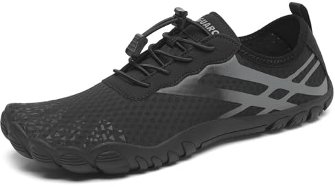 SAGUARO Water Barefoot Shoes for Women – Quick-Dry Aqua Shoes, Lightweight, Breathable for Swimming, Beach, and Outdoor Activities Black Women 8