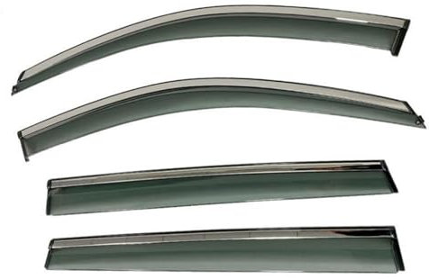 Deflector de Ventana Lateral del Coche Deflector de Visera para Ventanas de Coche, toldos, refugios, Protector de Cejas, Protector Solar y contra la Lluvia, Accesorio Adhesivo