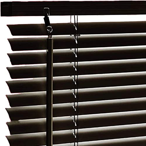 Aluminium-Jalousien mit Verdunkelungsvorhängen für Zuhause, Büro, horizontaler Fensterladen mit Licht- und Blendschutz, Wand- und Deckenmontage-Set im Lieferumfang enthalten (50 cm Breite x 80 cm