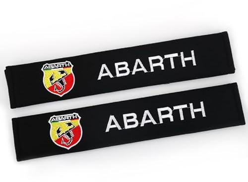 BLAYY 2 Stück Gurtpolster Auto für Abarth 595 Abarth 500 Abarth 124 Spider, Polsterung für Sitzgurt im Auto Sicherheitsgurtprotektoren Interieur Zubehör,A