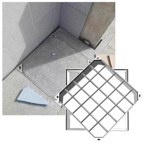 Invisible Drainage Grate, High-Performance Stainless Steel Cover for Sewage Pits, Wastewater Basins with Lifting Hooks, Ideal for Home, Outdoor, Driveway, Pathway, Garden