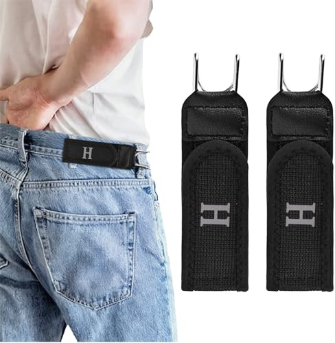 ZUIMEIHQH 2PCS No Buckle Belts for Men, Elastic Work Tool Belt Buckle for Men Women, Adjustable Tactical Men's Belts for Valentine's Day Anniversary Birthday