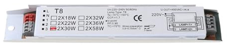 Reattori per lampade fluorescenti, Fattore di zavorra Alimentatore 2x18/30/58W T8 largo Lampada fluorescente elettronica istantanea(30w)
