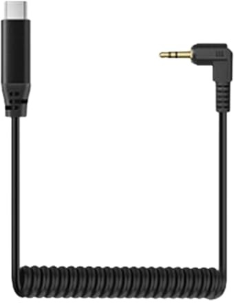 Piceioep Cable Adaptador en ángulo Tipo C a 3, 5 mm Diseño Reversible Transferencia de Datos de Velocidad para Dispositivos móviles Altavoces Cable Macho en ángulo a Tipo C