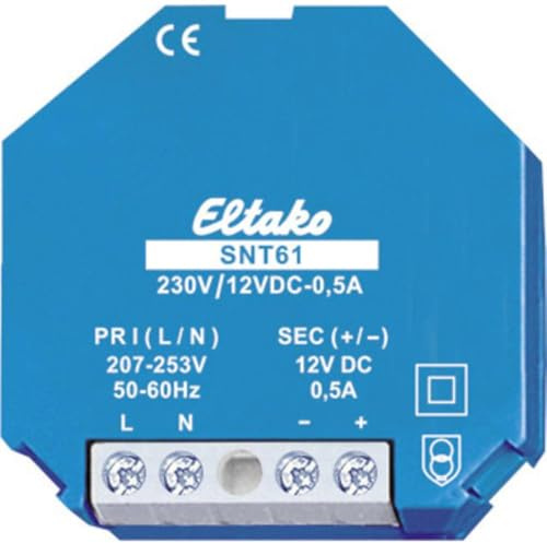 Eltako SNT61-230V/12VDC-0,5A Hutschienen-Netzteil (DIN-Rail) 1A 12W 1 x