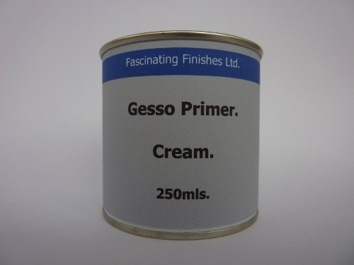 Fascinating Finishes Ltd 1 x 250ml Cream Gesso Primer Oil Acrylic Paint Canvas Jesso