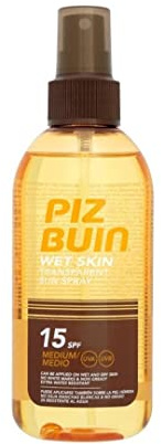 Piz Buin Wet Skin transparent solskyddsspray SPF 15, 1-pack (1 x 150 ml)