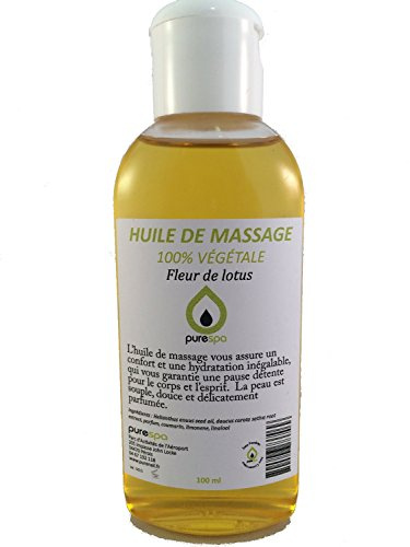 Aceite de masaje 100% vegetal FLOR DE LOTO - 100 ml