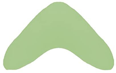 Dukal | Bumerangkissen/Lesekissen + Bezug aus hochwertigem DOPPEL-Jersey (100% Baumwolle) | Farbe: lindgrün