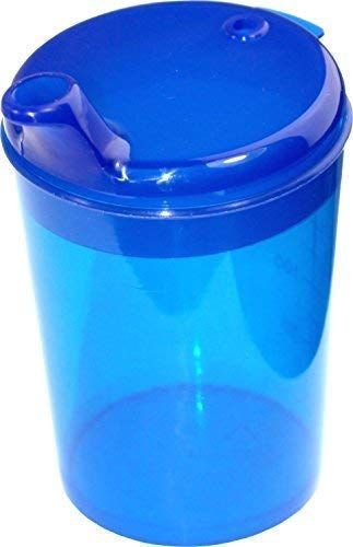 Medi-Inn+ Schnabelbecher Schabeltasse Trinkbecher 250 ml (Farbe: blau, Öffnung: 12 x 10 mm)