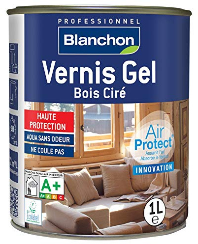 Vernis gel bois cire - chêne moyen - 1 litre - Blanchon