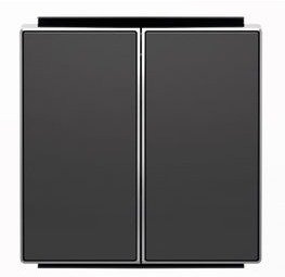 Niessen 8511 NS - Tecla Doble Interruptor/conmutador, Color Negro Soft
