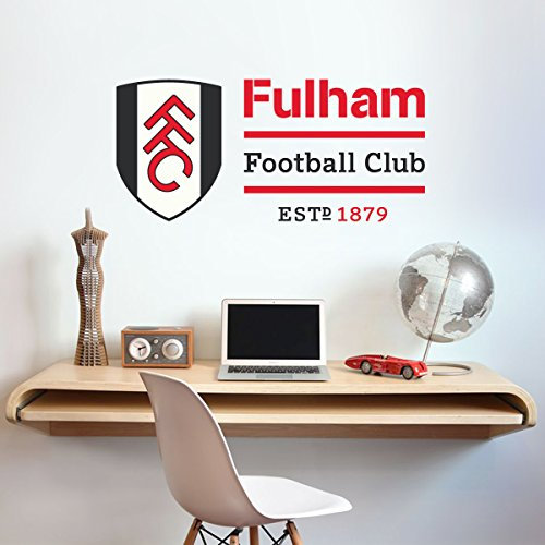 Beautiful Game Fulham Football Club Crest & Club Name Wall Art Sticker Decal Mural (60cm x 40cm)