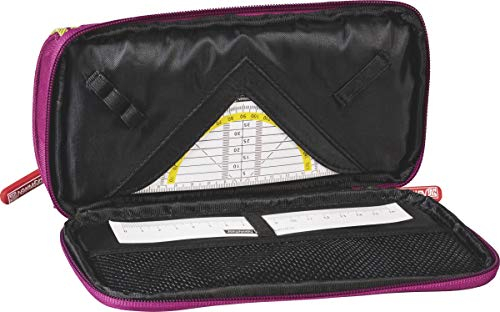 BRUNNEN Combi-Etui Duo oval Karo Beere/grün