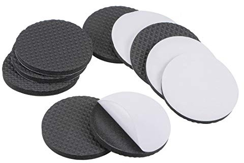 sourcing map 10 Stück Antirutsch Pads 50mm Durchm. 4mm Dick Runde Schwarz | Selbstklebend Filzgleiter Selbstklebend, Antirutschpads Möbelstopper Sofa Füße Rutschhemmer Möbel Stopper