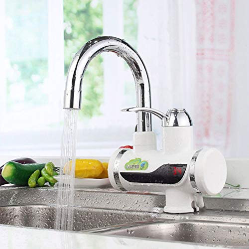 220V Tankless Electric Hot Water Heater Faucet Kitchen Heating Tap Water Faucet with LED Digital Display (Under The Water)