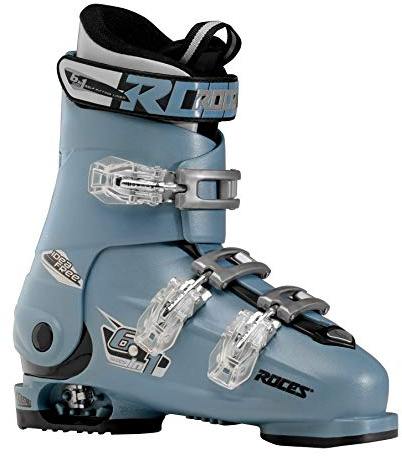 Roces Idea Free, Scarponi da Sci Regolabili per Bambini. Unisex-Kids, Nero Teal, 36-40