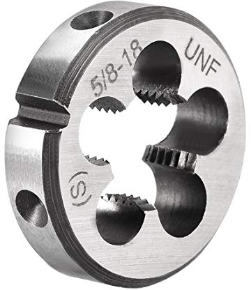 sourcing map 5/8-18 UNF Runde Schneideisen, Maschinengewinde Rechtshänder, Legierung Werkzeug Stahl Schraube Gewinde Schneideisen