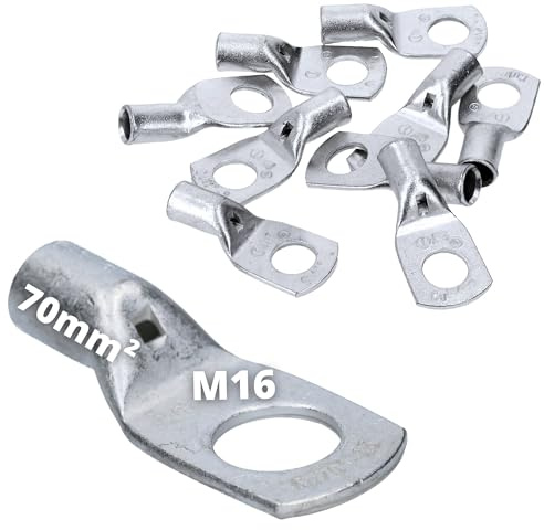 10 pezzi Cembre A14-M16 capicorda 70 mm² M16 non isolati in rame stagnato.