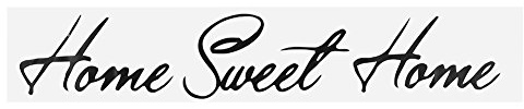 Adesivo da parete PVC nero decorazione casa, adesivo rimovibile per muri, adesivo artistico Sweet Home, decorazioni fai da te in PVC, adesivo decorativo per stanza