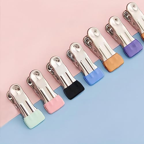 Metal Clothes Pegs for Washing Line, Coideal 30 Pcs Laundry Clothesline Pegs Multicolor Clothes Clips Pins Strong Grip Clothespins Stainless Steel