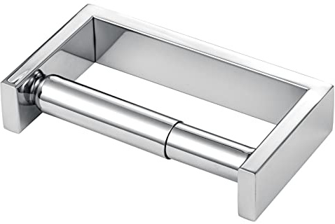 YUET Portarrollos para Papel Higiénico Retráctil con Resorte,Sus 304 Acero Inoxidable, Soportes de Papel Higiénico en Pared con Tornillos para Baño Cocina, Plata Pulida