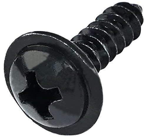 AERZETIX C58845 Tornillos chapa metal Ø3.5x13mm 25 piezas | Autorroscantes, Cabeza semi-redonda PH2 con brida, DIN968, Acero al carbono, Acabado ennegrecido