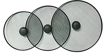 PNJB, Frying Pan Cover Splatter, Kitchen Frying Pan Splatter, Screen Cover Guard Protective Lid Mesh, Fine Mesh Splatter Screen, Kitchen Accessories for Frying and Cooking, Pack of 3