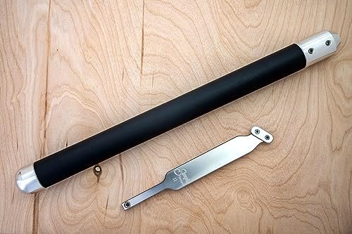 Simple Woodturning Tools Simple Scraper II carbide tipped turning and finishing tool for steep and straight inside walls & bottoms, USA Made (with 17 Handle and Negative Rake Oval Cutter)