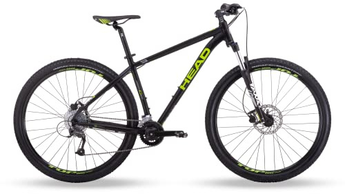 HEAD Unisex – Adulto Granger Mountain Bike, Matt Black/Green, 42