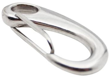 QRONCES 5 ganchos de resorte de acero inoxidable, eslabones rápidos, mosquetón, forma de huevo, gancho de liberación rápida, conector de eslabones de cadena multiusos, gancho de liberación rápida de