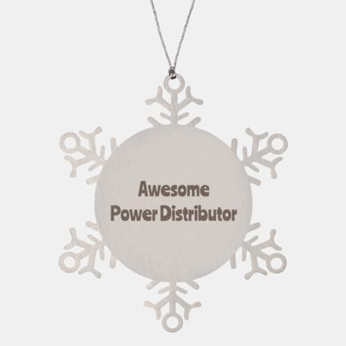 Power Distributor Gift Stainless Steel Snowflake Ornament Awesome