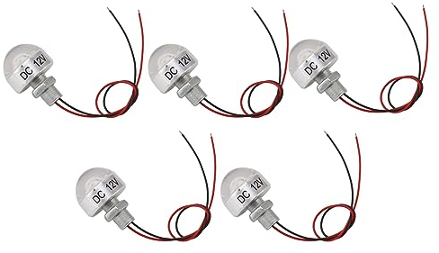 Tyenaza 5 PCS Mini Focos LED de 12 V CC y 1 W, Focos para Vitrinas de Joyería, LED Empotrable para Exteriores, Luces LED para Pozo en el Suelo, para vitrinas Armarios Recibidores Techo (Luz Natural)