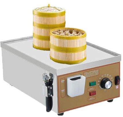 FJYAWEN Two/Four/Six Holes Steamed Bread Maker, Commercial Electric Steamed Vegetable Machine, U-Shaped Stainless Steel Tube, Heating, Dry Roasting Alarm,A