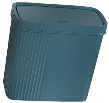 Sharplace Schmaler, schmaler Badezimmer-Mülleimer, 27,9 x 13,5 x 27,9 cm, leicht, für Studentenwohnheime, Papierkorb, Müllcontainer, Dunkelgrün