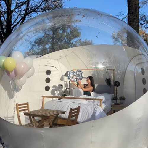 Tenda A Bolle A Cupola Trasparente, Tenda Da Campeggio Per Esterni Bubble House, Con Soffiatore Da 550 W, Per Interno/Esterno, Cortile Di Famiglia, Festival Di Campeggio, Osservazione,220v-8ft