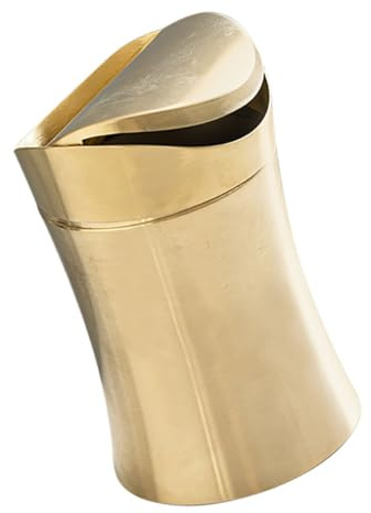 HYTROVE Kleiner Edelstahl Tischmülleimer Mit Deckel Kompakt Und Stilvoll Für Büro Und Küche Moderater Fassungsvermögen Platzsparend Und Einfach Zu Reinigen Für Schreibtisch Und Arbeitsplat