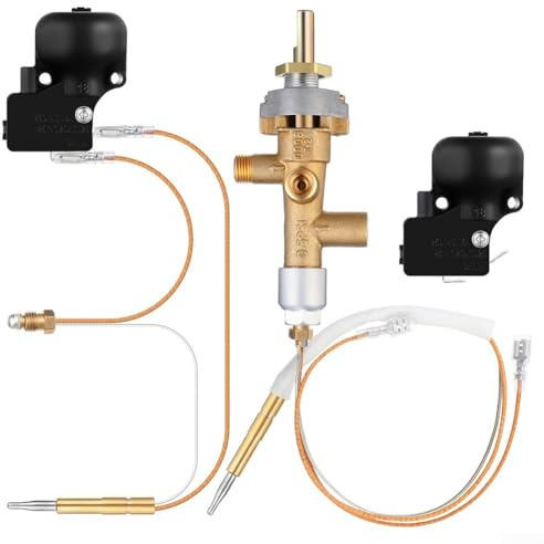 Lecreatekit Patio Heater Replacement,Outdoor Patio Heater Control Gas Valve Thermocouple Tilt Switch Accessories For Outdoor Heater