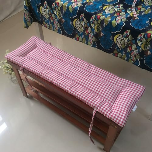 DUOLEH Cuscino per panca da 2 o 3 posti, morbido, per interni, rettangolare, per dondolo o tatami, in cotone, di ricambio per mobili da pavimento, 100 x 45 x 2 cm, motivo 3