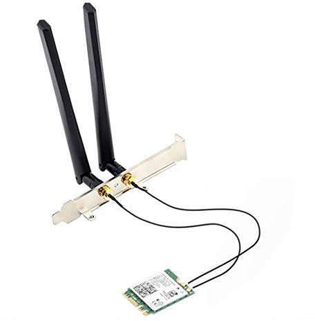MRNHA de Bureau WiFi 6E pour Carte WiFi AX210 Bluetooth 5.2 802.11Ax 2.4Ghz / 5Ghz AX210NGW Adaptateur Wi-FI 6 avec Antenne